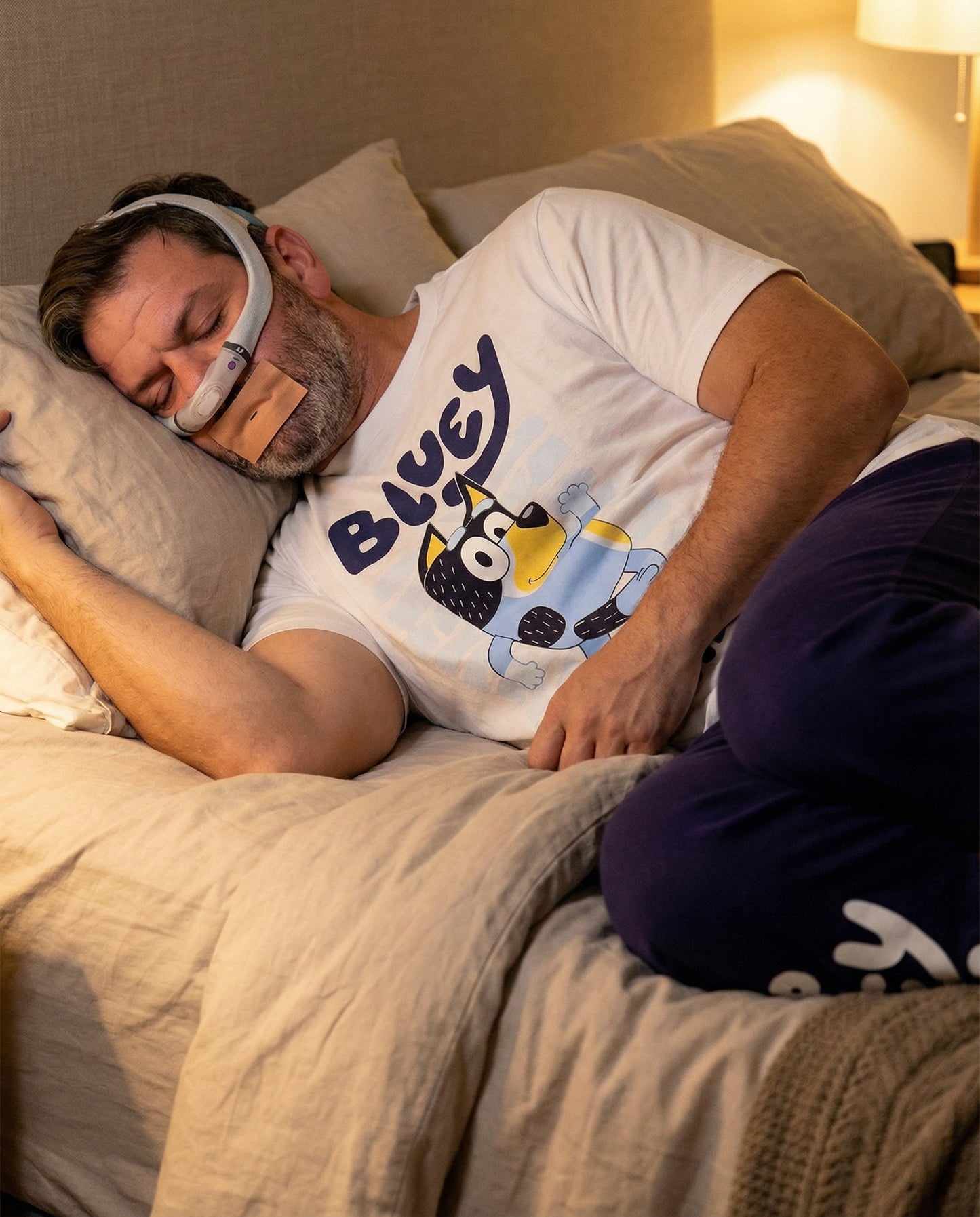 SleepHQ Anti-Snore Mouth Tape with Lip Shield